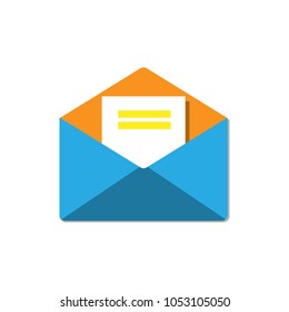 Mail Icon Flat Design