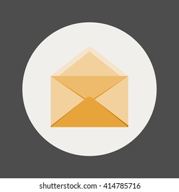 Mail icon, Flat design Vector illustrator
