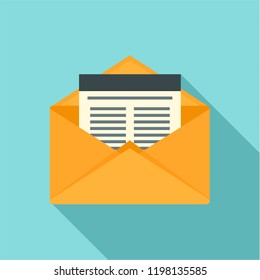Mail icon. Flat illustration of mail vector icon for web design