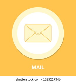 mail icon. flat illustration of mail vector icon for web