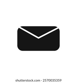Mail icon Flat simple outline set