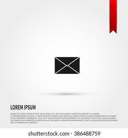 Mail icon. Flat style design icon.