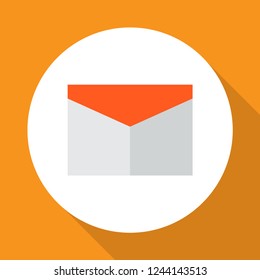 Mail icon flat symbol. Premium quality isolated envelope element in trendy style.