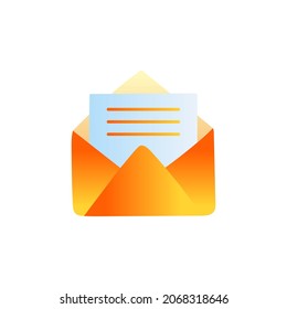  icono de correo en el estilo de color degradado
