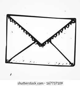 Mail icon, hand drawn