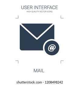 mail icon. high quality filled mail icon on white background. from user interface collection flat trendy vector mail symbol. use for web and mobile