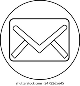 mail icon illustration Envelope icon, Mail icon vector for web, computer and mobile app Web address or contact button. Message envelope line art icon for apps and websites