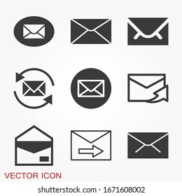 Mail icon. Illustration isolated for graphic and web design.