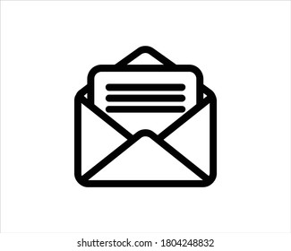 Mail icon. Illustration isolated for graphic and web design.