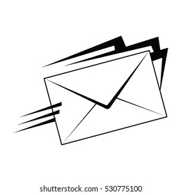 mail icon illustration isolated on white