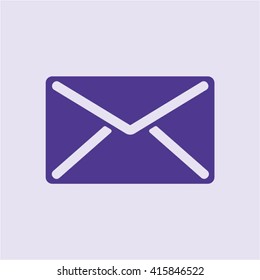   mail  icon,  isolated. Flat  design.