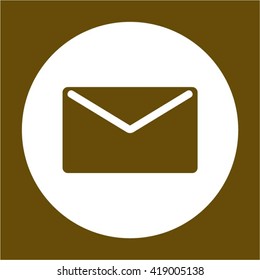 mail  icon,  isolated. Flat  design.