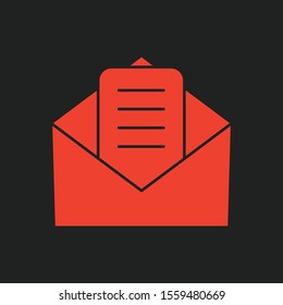 Mail icon isolated on abstract background
