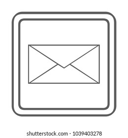 Mail icon isolated on background. Modern flat pictogram, business, marketing, internet concept. Trendy Simple vector symbol for web site design or button to mobile app. Logo illustration