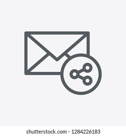 Mail icon isolated on background. Share symbol modern, simple, vector, icon for website design, mobile app, ui. Vector Illustration