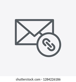 Mail icon isolated on background. Link symbol modern, simple, vector, icon for website design, mobile app, ui. Vector Illustration
