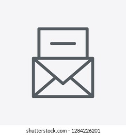Mail icon isolated on background. Delete symbol modern, simple, vector, icon for website design, mobile app, ui. Vector Illustration