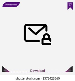 Mail icon isolated on grey background.Premium symbol for website design, mobile application, logo, ui.Modern, simple, isolated, flat best quality icon for web site designs or mobile apps.