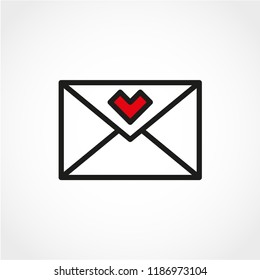 Mail Icon Isolated on White Background