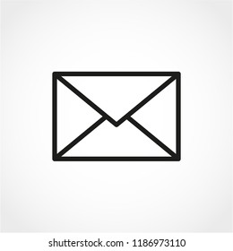 Mail Icon Isolated on White Background