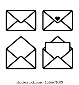 Mail icon isolated on white background, Vector Illustration.  