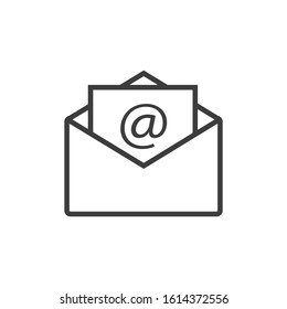 Mail Icon Isolated On White Background. Vector Illustration. Eps 10.