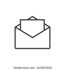 Mail icon isolated on white background. Vector illustration. Eps 10.
