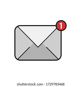 Mail icon isolated on white background. E-mail icon. Envelope illustration. Message