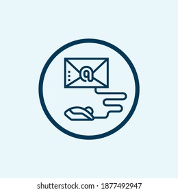 icono de correo electrónico aislado en fondo blanco de compras y colección de comercio electrónico. icono de correo de moda y símbolo de correo moderno para logotipo, web, aplicación