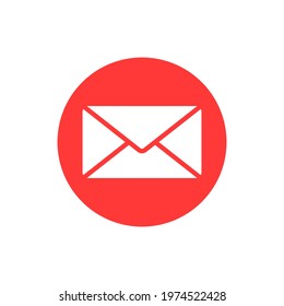 Mail icon isolated on white background. Concept for email, envelope, letter or message. Vector illustration
