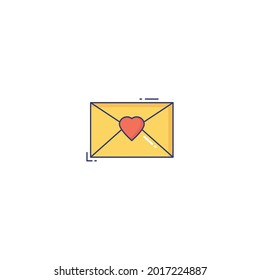 Icono de correo aislado en fondo blanco