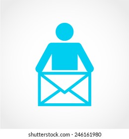 Mail Icon Isolated on White Background