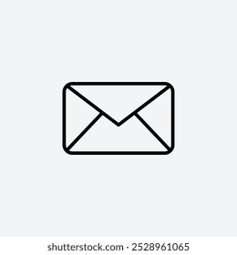 Mail icon isolated on the white background.