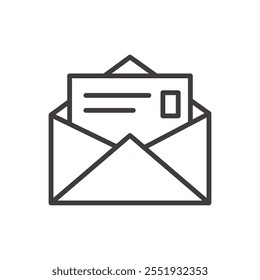 Ícone de email isolado no fundo branco. Ícone de vetor.