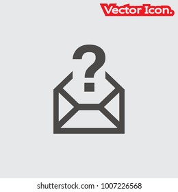 Mail icon isolated sign symbol and flat style for app, web and digital design. Vector illustration.