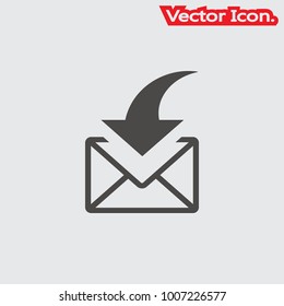 Mail icon isolated sign symbol and flat style for app, web and digital design. Vector illustration.
