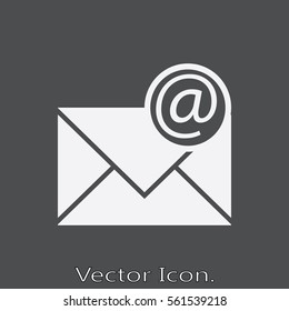 Mail icon isolated sign symbol and flat style for app, web and digital design. Vector illustration.