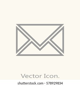 Mail icon isolated sign symbol and flat style for app, web and digital design. Vector illustration.