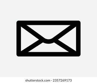 Correo Icono Carta Envoltura Mensaje de correo-comunicación Correo postal Enviar correo electrónico Forma blanca negro Vector de pantalla Gráfico Ilustración Ilustración Símbolo
