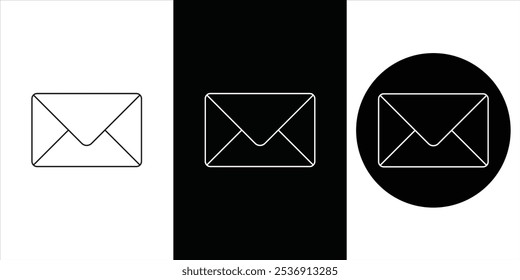 Mail Icon Line Art, Vetor de Contorno, Ilustrações de Stock, Gráficos e E-mail Logo Design