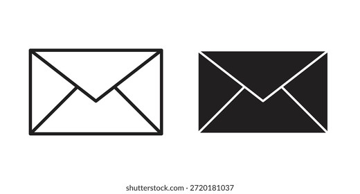 Icono de correo en diseño de línea. Sencillo Vector de iconos