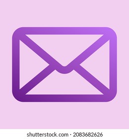 Icono de correo en Estilo de degradado de línea para cualquier propósito. Perfecto para sitio web, aplicación móvil, presentación
