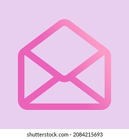 Mail Icon in Line Gradient Style for any Purposes. Perfect for Website, Mobile App, Presentation