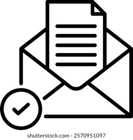 Mail Icon Line Vector Illustration