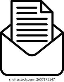 Mail Icon Line Vector Illustration