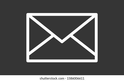 Mail icon line vector. Symbol of communication or message, envelope with trendy flat line style icon for web Mail icon line vector , logo, app, UI design. 