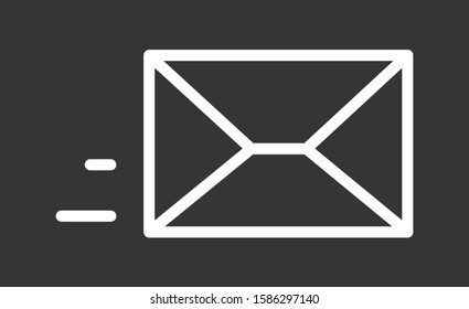 Mail icon line vector. Symbol of communication or message, envelope with trendy flat line style icon for web Mail icon line vector , logo, app, UI design. 