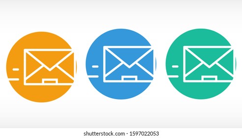 Mail icon line vector. Symbol of communication or message, envelope with trendy flat line style icon for web Mail icon line vector , logo, app, UI design. 