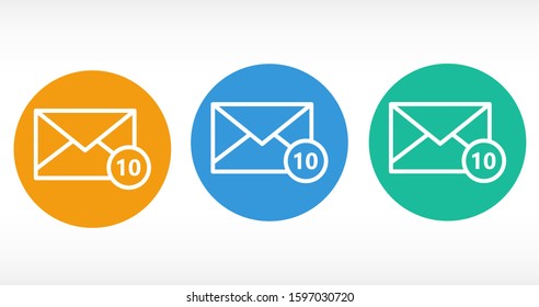 Mail icon line vector. Symbol of communication or message, envelope with trendy flat line style icon for web Mail icon line vector , logo, app, UI design. 