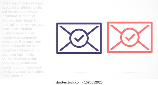 Mail icon line vector. Symbol of communication or message, envelope with trendy flat line style icon for web Mail icon line vector , logo, app, UI design. 